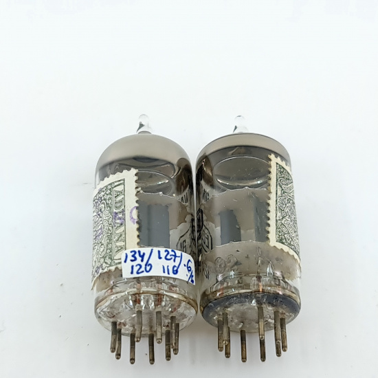 2 X ECC81 12AT7 MINIWATT BARCELONA TUBE 1960s PROD MATCHED PAIR 42