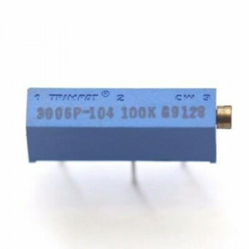 POTENTIOMETER BOURNS 100K OHM 3006P-104 G917 NOS 1PC. CA296U1F290517