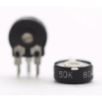 TRIMMERS PIHER 50K OHM 10MM HORIZONTAL PT10H NOS 1PC. CA250U7F230817