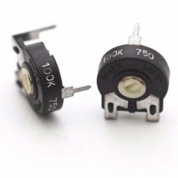 TRIMMERS PIHER 100K OHM 15MM VERTICAL PT15V NOS 2PC. CA250U55F240417