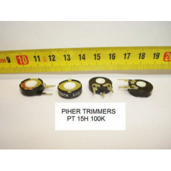 PIHER TRIMMERS 100K PCB PT15H 2PC CA220U41F050417