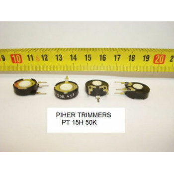 PIHER TRIMMERS 50K PCB PT15H 2PC