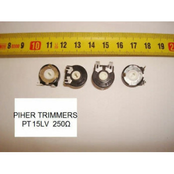 PIHER TRIMMERS 250R 250OHM 250Ω PCB PT15LV 2PC