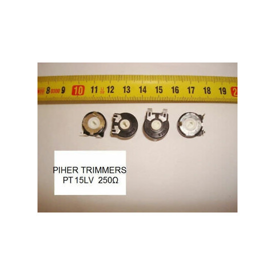 PIHER TRIMMERS 250R 250OHM 250Ω PCB PT15LV 2PC
