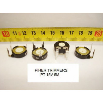 PIHER TRIMMERS 5M OHM PCB PT15V 2PC