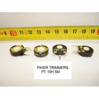 PIHER TRIMMERS 5M OHM PCB PT15H 2PC
