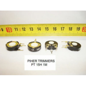 PIHER TRIMMERS 1M OHM PCB PT15H 2PC