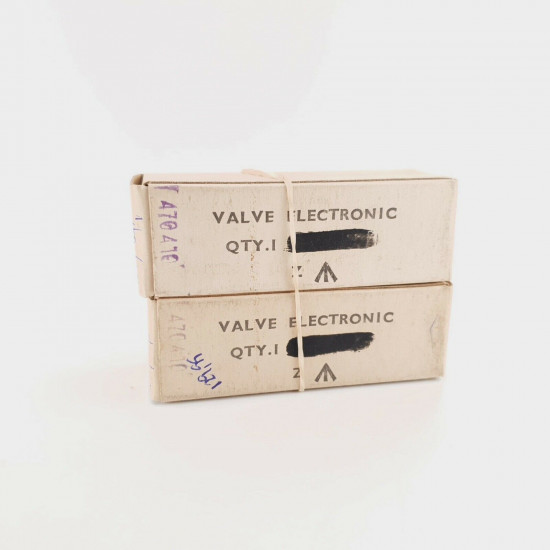 2 X CV2021 / U78 MARCONI-OSRAM TUBE. BLACK PLATES. SQUARE GETTER NOS/NIB CY  ENA