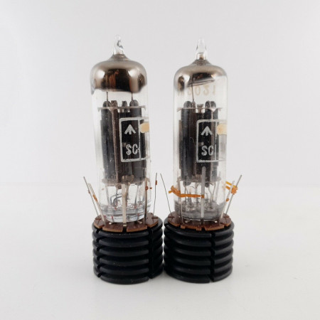 2 X CV2021 / U78 MARCONI-OSRAM TUBE. BLACK PLATES. SQUARE GETTER NOS/NIB CY  ENA