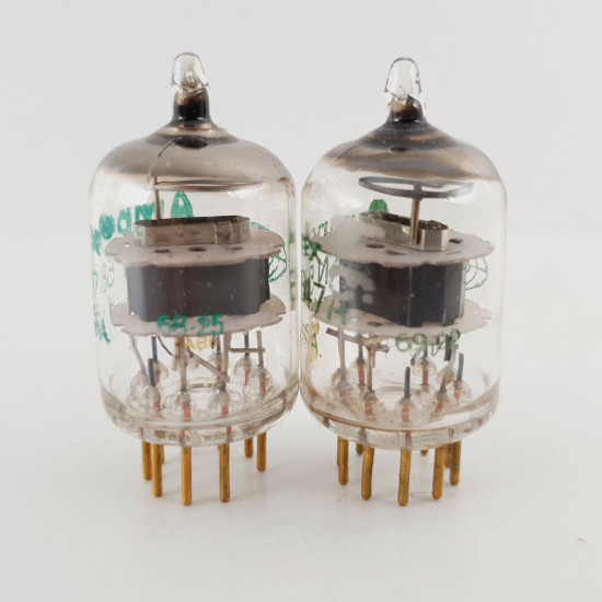 2 X JAN 5847A AMPEREX TUBE. GOLD PIN. BLACK PLATES. NOS/NIB MATCHED PAIR CY  ENA