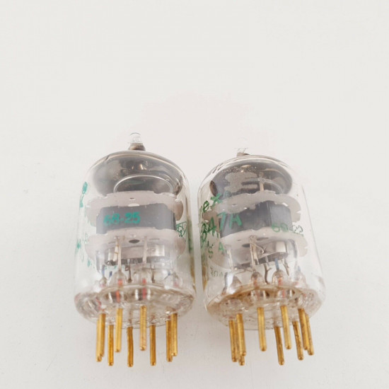 2 X JAN 5847A AMPEREX TUBE. GOLD PIN. BLACK PLATES. NOS/NIB MATCHED PAIR CY  ENA