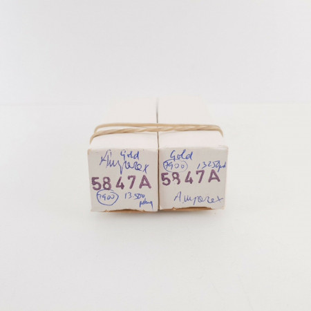 2 X JAN 5847A AMPEREX TUBE. GOLD PIN. BLACK PLATES. NOS/NIB MATCHED PAIR CY  ENA