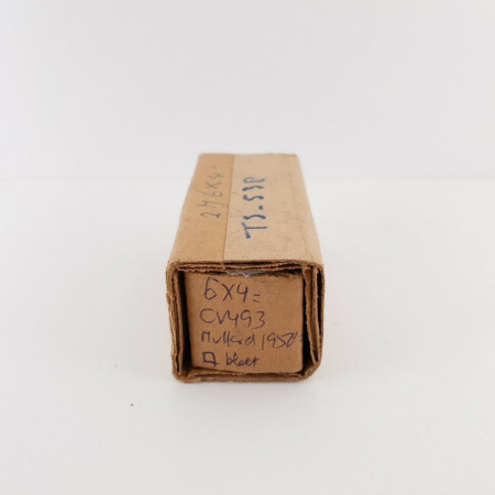 1 X 6X4 / CV493 MULLARD TUBE. BLACK PLATES. 1950s PROD. NOS/NIB. CY  ENA