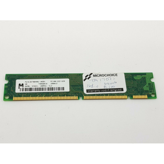 RAM MEMORY BOARD. MEMORIA RAM 64MB. SYNCH. 100MHZ. CL2.  RC382/3BU1F260520