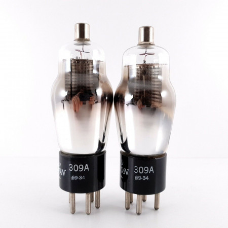 2 X 309A UNITED TUBE. MESH PLATE. 1960s PRODUCTION. NOS. AH  ENA