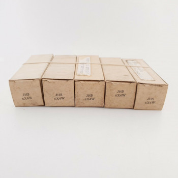 5 X JHS 6X4W SYLVANIA TUBE. BLACK PLATES. SQUARE-G.1960s PROD. NOS/NIB. CY  ENA