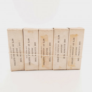 5 X JHS 6X4W SYLVANIA TUBE. BLACK PLATES. SQUARE-G.1960s PROD. NOS/NIB. CY  ENA 2