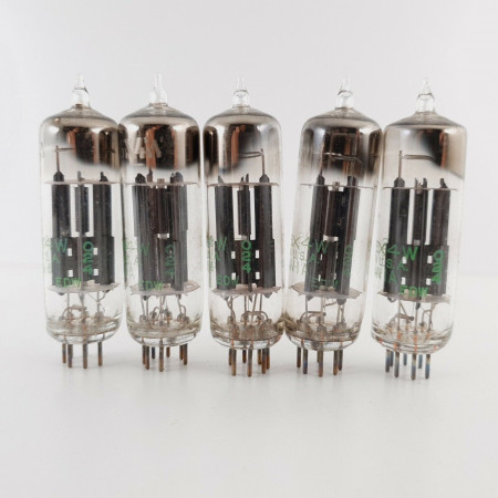 5 X JHS 6X4W SYLVANIA TUBE. BLACK PLATES. SQUARE-G.1960s PROD. NOS/NIB. CY  ENA