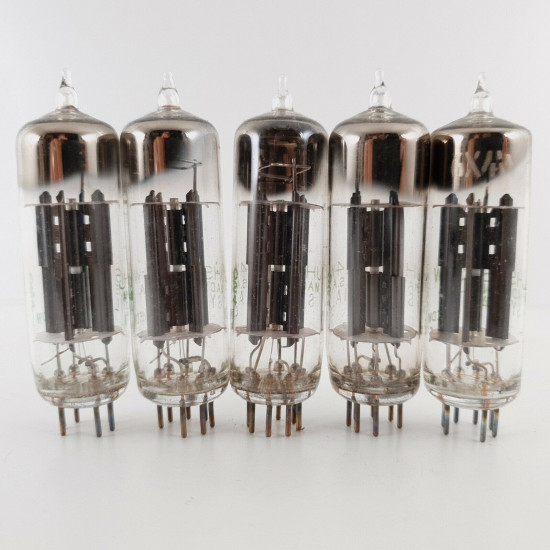 5 X JHS 6X4W SYLVANIA TUBE. BLACK PLATES. SQUARE-G.1960s PROD. NOS/NIB. CY  ENA