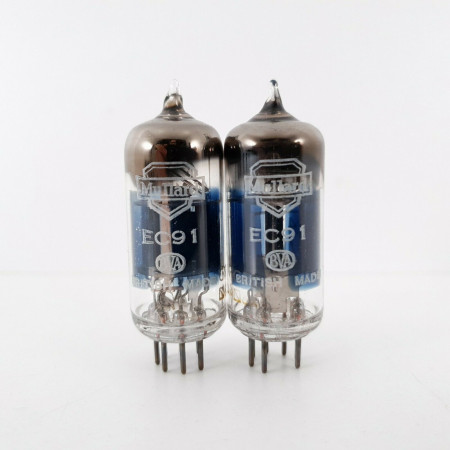 2 X EC91 / 6AQ4 MULLARD TUBE. 1950s PRODUCTION. 2. CH46