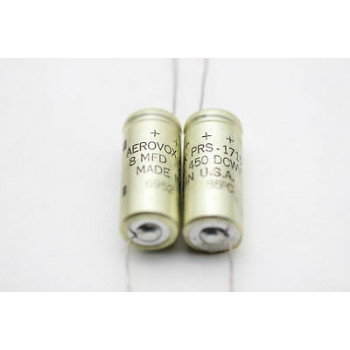 ELECTROLYTIC CAPACITOR AEROVOX Hi-Q 8uF 450V NOS 1PC. CA72U18F261120