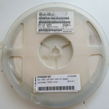 10 x 12R 1/8W 1% 100PPM SMD HOKURIKU RESISTOR. (R392) CA394U5000F260721