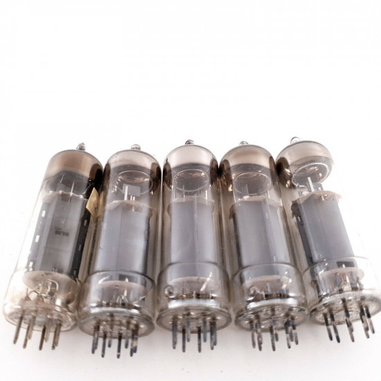 5 X EL41 PHILIPS TUBE. 1950s LA RADIOTECHNIQUE PRODUCTION. NOS. AH  ENA