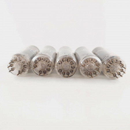 5 X CV2382 MULLARD TUBE. COPPER RODS. GREY PLATES. 1960s PROD. CY  ENA