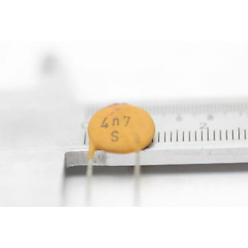 CERAMIC CAPACITOR PIHER 4.7nF 1000V 1KV NOS 5PC. CA73U986CA75U500F261120