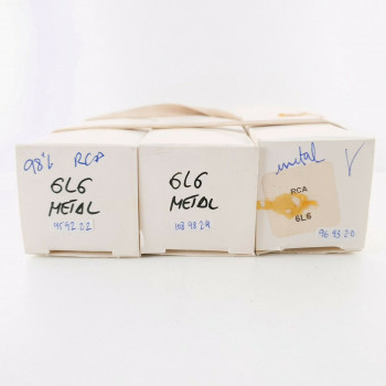 3 X 6L6 TUBE. RCA BRAND. METAL. 1940s PRODUCTION. MATCHED TRIO. CI  ENA