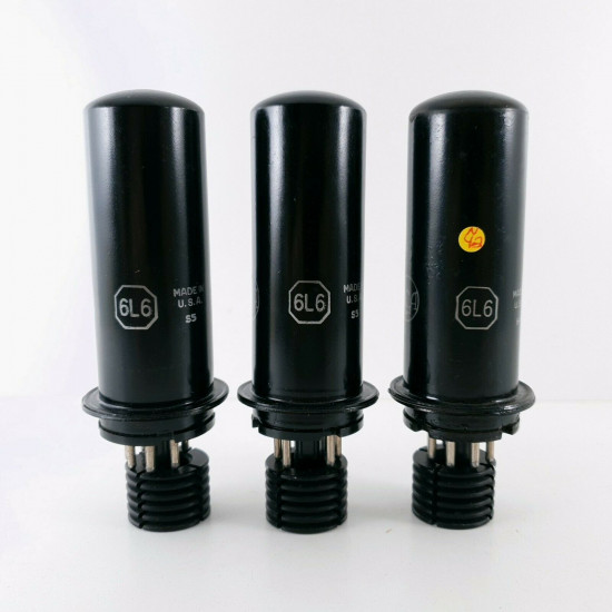 3 X 6L6 TUBE. RCA BRAND. METAL. 1940s PRODUCTION. MATCHED TRIO. CI  ENA