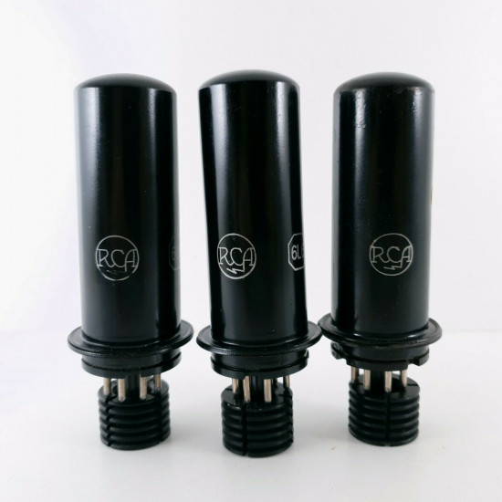 3 X 6L6 TUBE. RCA BRAND. METAL. 1940s PRODUCTION. MATCHED TRIO. CI  ENA