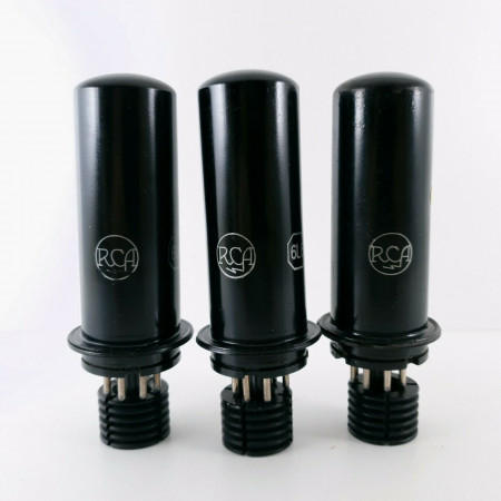 3 X 6L6 TUBE. RCA BRAND. METAL. 1940s PRODUCTION. MATCHED TRIO. CI  ENA