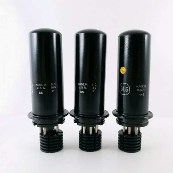 3 X 6L6 TUBE. RCA BRAND. METAL. 1940s PRODUCTION. MATCHED TRIO. CI  ENA