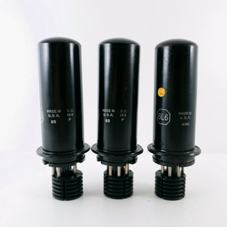 3 X 6L6 TUBE. RCA BRAND. METAL. 1940s PRODUCTION. MATCHED TRIO. CI  ENA