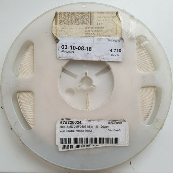 10 x 24R 1/8W 1% 100PPM SMD YAGEO RESISTOR. (R404) CA394U4700F260721