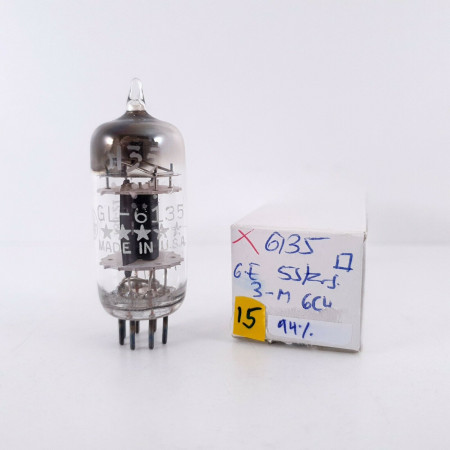 1 X 6135 / 6C4 GE ***** TUBE. SQUARE GETTER. 94% (EM). 15. CH32