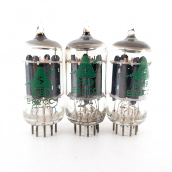 3 X 6189 / E82CC TUBE. SYLVANIA BRAND. MATCHED PAIR. CÑ  ENA 2