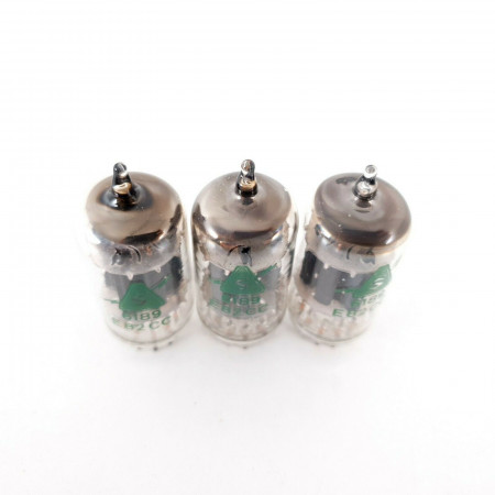 3 X 6189 / E82CC TUBE. SYLVANIA BRAND. MATCHED PAIR. CÑ  ENA