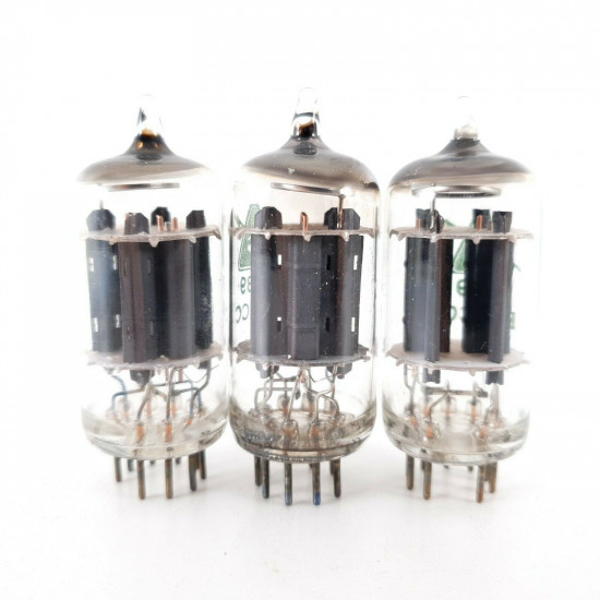 3 X 6189 / E82CC TUBE. SYLVANIA BRAND. MATCHED PAIR. CÑ  ENA