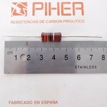 1 X 1W 22R 10% 1970s VINTAGE PIHER RESISTOR. NOS RESISTOR. C1807U300F260121