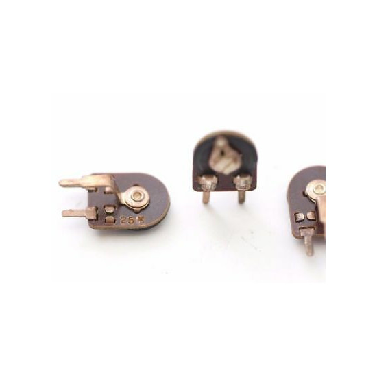 TRIMMERS PIHER 25K OHM 12MM LOGARITHMIC HORIZONTAL PT12H NOS 1PC CA220U799F60417