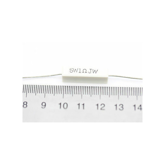 CEMENTED CERAMIC RESISTOR 1 OHM J 5W AXIAL NOS (New Old Stock) *1PC* U5F020616