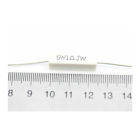 CEMENTED CERAMIC RESISTOR 1 OHM J 5W AXIAL NOS (New Old Stock) *1PC* U5F020616