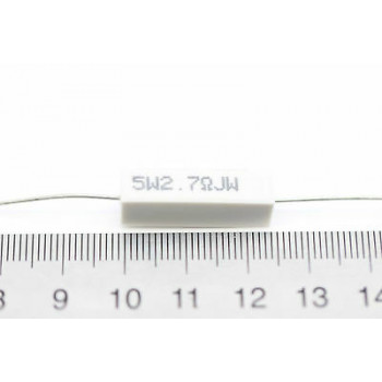 CEMENTED CERAMIC RESISTOR 2,7 OHM 5W AXIAL NOS (New Old Stock) *1PC* U3 2