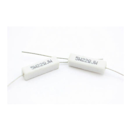 CEMENTED CERAMIC RESISTOR 22 OHM 5W AXIAL NOS (New Old Stock) *1PC* U11
