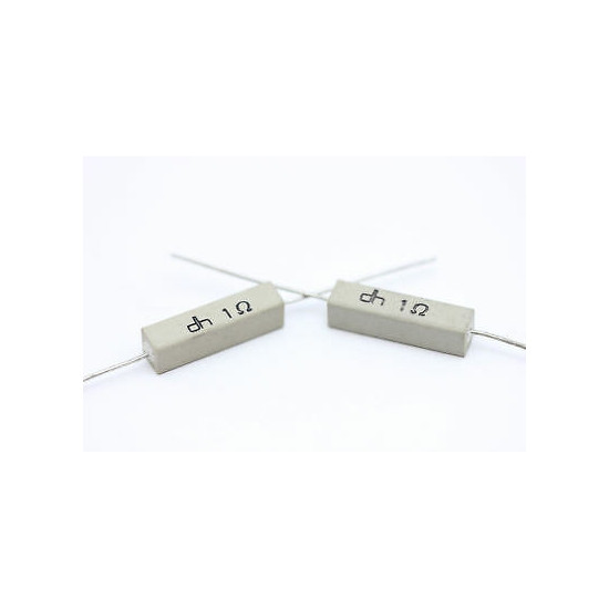 CEMENTED CERAMIC RESISTOR 1 OHM 4W DH AXIAL NOS (New Old Stock) *2PC* U115