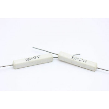 CEMENTED CERAMIC RESISTOR 8K2 6W DAVI AXIAL NOS (New Old Stock) *2PC* U95