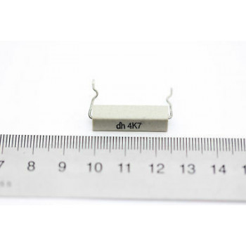 CEMENTED CERAMIC RESISTOR 4K7 4W DH AXIAL NOS (New Old Stock) *2PC* U6 2