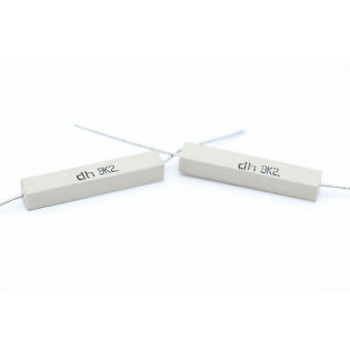 CEMENTED CERAMIC RESISTOR 8,2 K 6W DH AXIAL NOS (New Old Stock) *2PC* U41